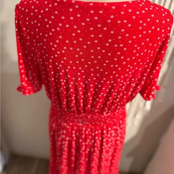 Siren Lily Red Polka Dot Midi Dress - Picture 4 of 8